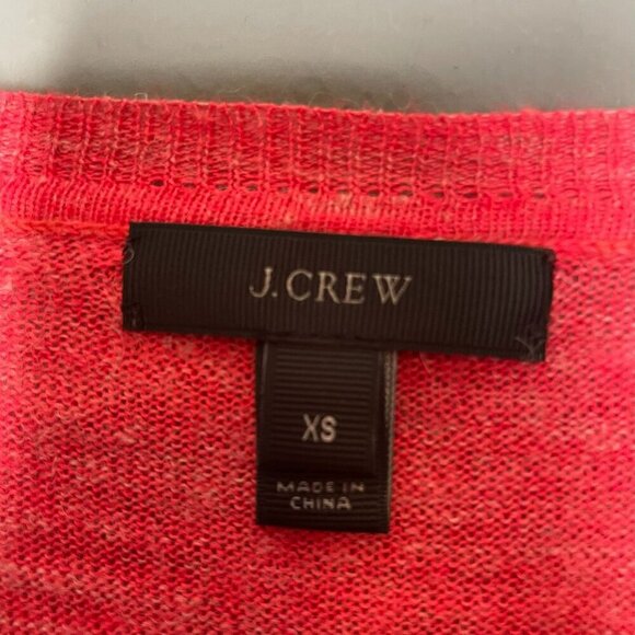 J. Crew Women's XS Alpaca Blend Red High Low Sweater Blouse - Picture 2 of 13